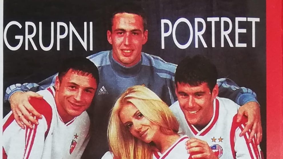 CZBG — Danijela Vranješ sa Zvezdinim prvotimcima iz sezone 2001/2002